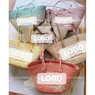 Colorful wooden tag bag (real photo)