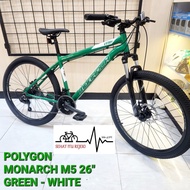 promo cuci gudang SEPEDA MTB POLYGON MONARCH M5 GREEN - WHITE 26" 3x7 SPEED