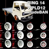 (1 PCS) WPL D12 D42 WHEELS Ring 14, RC WHEELS 1:10 1:12 HEX 5MM REGULAR RC Car