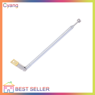 Cyang 1Pc 37cm 5 Section Telescopic Stainless Steel AM FM Radio Universal Antenna