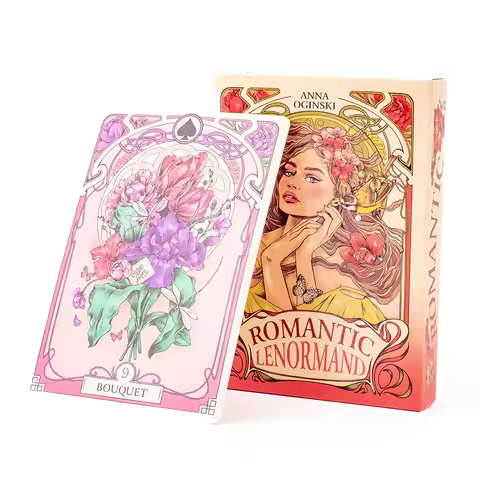 37Pcs Cards Romatic Lenormand Tarot Deck Full English Version Oracles Deck For Girl Board Games 10.2