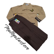 KEMEJA Elementary SCHOOL UNIFORM SET FOR GIRLS SCOUTING ALERT LONG SHIRT AND LONG SKIRT