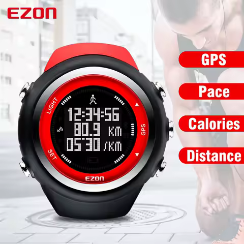 EZON T031 GPS Digital Sports Running Watch With Speed/Pace/Distance Calorie Burning Stopwatch 50M Wa