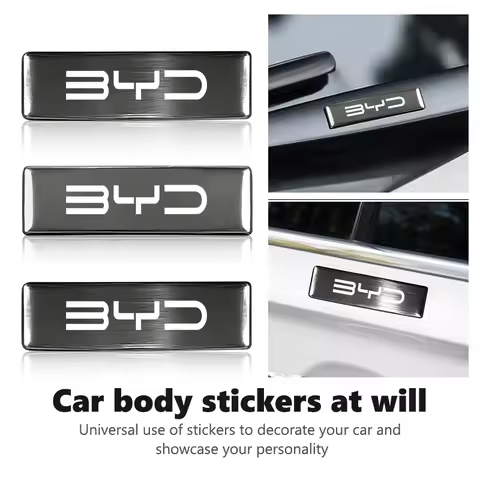 Car Logo Body Sticker Aluminum Alloy Emblem Auto Stickers For BYD F3 E6 Yuan Plus Atto F0 G3 I3 Ea1 