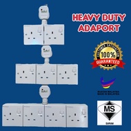 Heavy Duty 13A T-Adaport Extension Wall Socket (Bakelite Switch Socket)