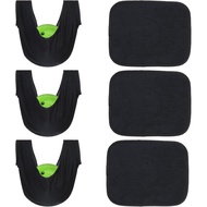 3+3 Pek Tuala Bola Bowling 10"x8", Beg Seesaw Bowling, Pad Shammy Bola Bowling Mikrofiber dengan Tit