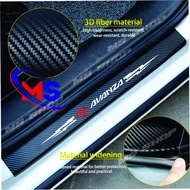 TOYOTA 9pcs Rubber Sill Guard Strips 3D Carbon Fiber Car Sticker/s for Coolest avanzaTOYOTAs