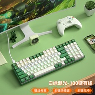 BOW Wired Mechanical Keyboard Universal for Desktop Computer Esports Game Special Red Axis Tea Axis 