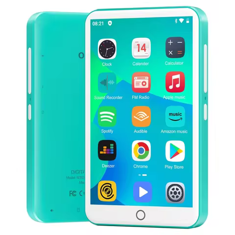 Oilsky Android 9.0 MP3 player, 80GB (16GB+64GB) supports Bluetooth and Wi-Fi, built-in FM radio and 