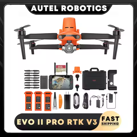 Autel Robotics EVO II Pro RTK V3 Drone Rugged Bundle 20MP Photo& 6K/30fps Video Professional Surveyi