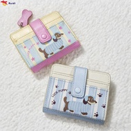 Dachshund Coin Purse - Dopamine Color Zipper Cartoon PU Wallet Korean Style