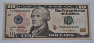 2017 年 USA 美國 10元 TEN Dollars 美金 紙鈔 錢幣 帶3無4 好號碼 660