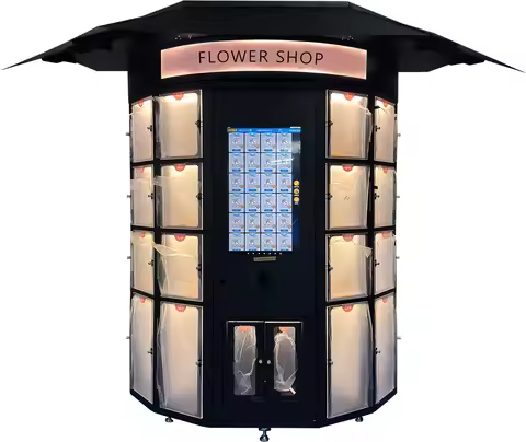 WEIMI 24/7 Outdoor Touchscreen Flower Vending Machine Wi-Fi Fresh Cut Flowers Coin/Cash/Card Multi-P