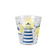 [Island Story] Finland Cartoon Glass Water Cup Printed Juice Cup Household Drink Cup Coffee Cup Tran