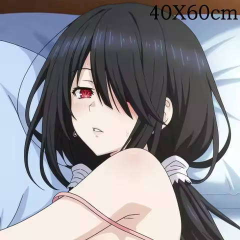 Dakimakura Anime Kurumi Tokisaki Pillow Cover Sofa Cushion Double-side Print Throw Pillow Case 40X60