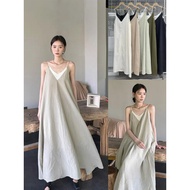 Vintage 2-strap long dress, beach maxi dress with detachable straps - 247store - Vayxoevintage8907_P