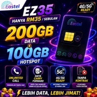 SIMCARD EASTEL 4G /5G | UMOBILE COVERAGE | 300GB | BOLEH PILIH NOMBOR | MODEM WIFI | DATA CARRY FORW