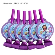 6pcs Gabbys Dollhouse Martha and the Bear Encanto  Blow Dragon Whistle Cartoon Children's Toys  Boy 