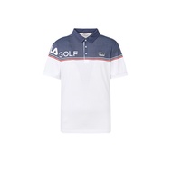 FILA GOLF 男吸濕排汗撞色短袖POLO衫-白色 1POY-2111-WT