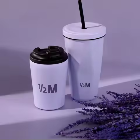 Wholesale Half M coffee cup Insulated cup stainless steel coffee cup insulated water hot and cold＆ic