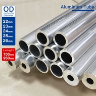 Aluminum tube OD 22-26mm pipe length 700mm 950mm Straight metal tubing outer diameter 22 23 24 25 26