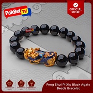♞,♘,♙Feng Shui Pi Xiu Black Agate Beads Bracelet | Feng Shui by PakBet TV