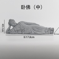 Tượng Phật Niết Bàn Bằng Đá Sa Thạch Xanh Dùng Trang Trí Tiểu Cảnh Bonsai Thủy Sinh Bể Bán Cạn Terra