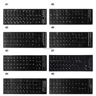 CH*【READY STOCK】 Russian Arabic Korean Italian German and More Keyboard Stickers Alphabet Letters