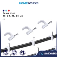 20MM 22MM 25MM 26MM WALL INSERT WIRE PIPING CABLE CLIP ELECTRIK PAIP KLIP