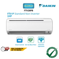 APP CONTROL Daikin Air Conditioner 1HP Non Inverter Aircond Penghawa Dingin Air Cond 1.0HP 冷气机 FTV28PB