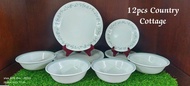 CORELLE ชุดจาน 12 ชิ้น Made in USA