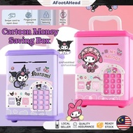 Kids Money Saving Box Tabung Budak Piggy Bank Password Digital Money Fingerprint Unlock Tabung ATM C