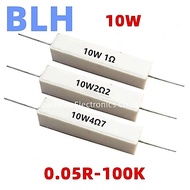 10PCS 10W Ceramic Cement Power Resistance 1.2R 1.5R 1.8R 2R 2.2R 2.5R 2.7R 3R 3.3R 3.6R 3.9R 4R 4.3R