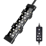 hygger Submersible LED Aquarium Light, 8W 7 in 24/7 Mode Fish Tank Light with 5 Rows Beads, with Tim