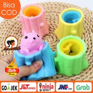 Hc Rubber Squirrel Squishy Toy/POP UP Squirrel Silicone Rubber Squeeze/Mouse Squishy