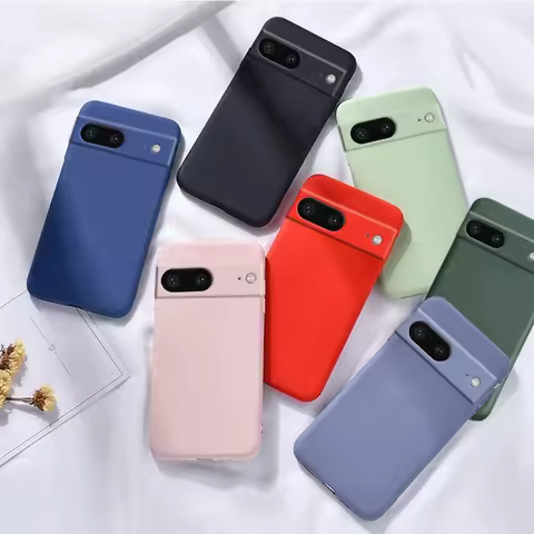 For Cover Google Pixel 8A Case Pixel 6 7 8 Pro 7A 6A 8A Capas Case Bumper Liquid Silicone Soft TPU C