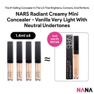 NARS Mini Radiant Creamy Mini Concealer - Vanilla Very light with neutral undertones Sample Pack (1.