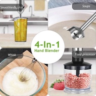 Biolomix 4 in 1 1100W High Speed Immersion Hand Stick Blender Juicers Mixer Kitchen Detachable Egg Beater
