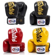 Fairtex Boxing Gloves Deluxe Tight-Fit  BGV19  Black Red Yellow Genuine Leather for training MMA K1 