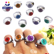 ASM 10PCS Naruto Rings Akatsuki Ring Set Sasori Itachi Hidan Deidara Cosplay members Ring Set Model