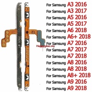 Hapmy-Power On Off Side Button Volume Flex Cable For Samsung Galaxy A8 Plus A8+ A9 2018 A3 A5 2016 A6 A6+ A7 2017 Spare Parts