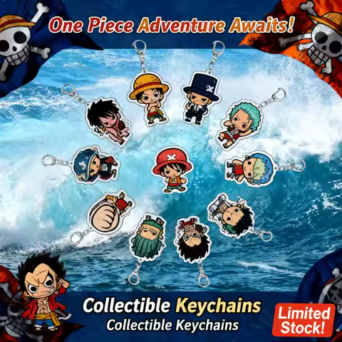 One Piece Anime Acrylic Keychain Luffy Roronoa Zoro Backpack Pendant Layered Design Acrylic Keychain