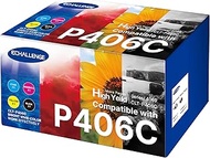 CLT-P406C Multipack Toner Compatible with Samsung CLT-P406C CLT-K406S for Samsung Xpress CLP-365 CLX