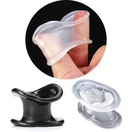 Male Silicone Ball Stretcher Scrotum Testicle BD  Time Delay Sleeve   Rings  Chastity Slave Men