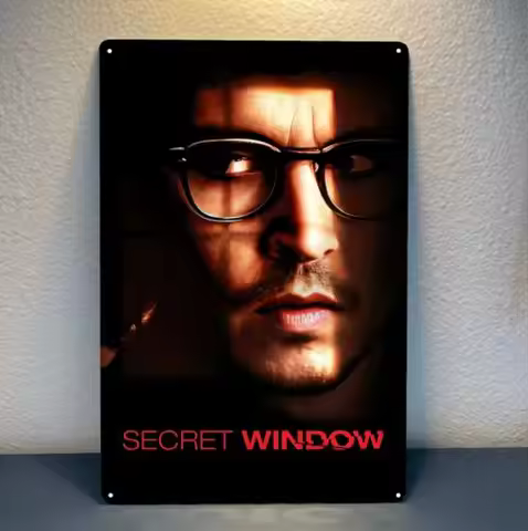 Secret Window Johnny Depp Movie Metal Poster - Collectable Tin Sign - 20x30cm sign