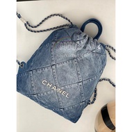 Chanel New Style Denim Backpack Denim Silver Bag Female Bag Backpack Denim School Bag Backpack Summe