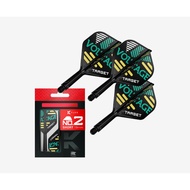 Target Darts ROB CROSS K Flex Integrated Dart Flights & Shafts | Pack of 3 K-Flex, No.2 | Short, Int