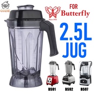 Premium 2.5 Liter Commercial Blender Jug Replacement Compatible for Butterfly B591 B-591 B592 B-592 