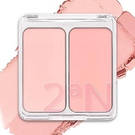 2aN Dual Color Face Blusher, Buildable & Blendable Cheek Color, Powder Blush, Korean Beauty (02 Love