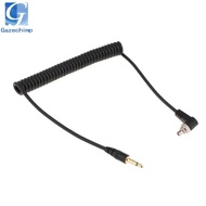 [Gazechimp] 3.5mm to Male  Sync Cable with Screw Lock for Trigger  Spring Cord 1.1ft-3.28ft (34-100c
